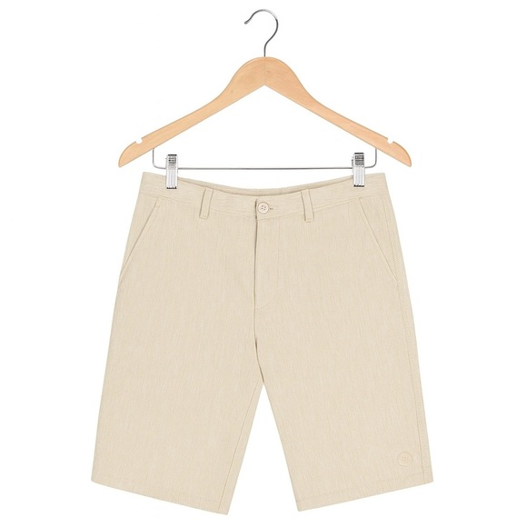 Hang Ten Men's Size 34 Polyester Blend Khaki Classic Flat Front Shorts. - Picture 1 of 2
